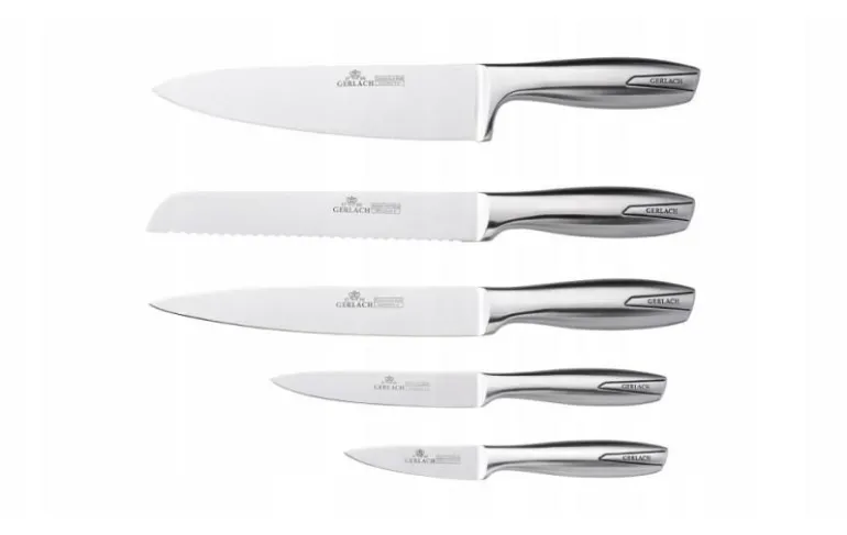 GERLACH.ZESTAW NOŻY W BLOKU 5szt. MODERN BIAŁY
