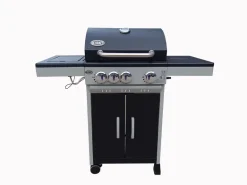 GRILL GAZOWY ( NEBRASKA ) 3+1 ŻELIWNY RUSZT SZAFKA NA BUTLĘ 11KG REDUKTOR