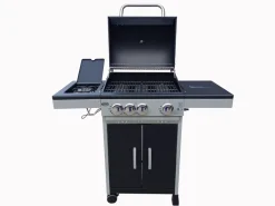 GRILL GAZOWY ( NEBRASKA ) 3+1 ŻELIWNY RUSZT SZAFKA NA BUTLĘ 11KG REDUKTOR