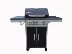 GRILL GAZOWY ALABAMA DEKRAFT 3+1 PALNIKI RUSZT ŻELIWNY + POKROWIEC