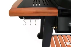 GRILL GAZOWY DEKRAFT 3 PALNIKI RUSZT ŻELIWNY - PŁYTA ŻELIWNA - DREWNO