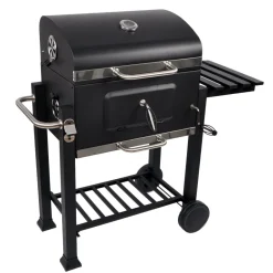 GRILL OGRODOWY ANGULAR RUSZT ŻELIWNY + POKROWIEC