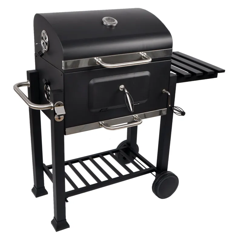 GRILL WĘGLOWY ANGULAR DEKRAFT Z POKROWCEM RUSZT ŻELIWNY