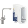 GROHE Blue Home - zestaw startowy z baterią filtrującą wodę i jednostką chłodzącą, z wyciąganą wylewką typu L. Conected.  31539DC0