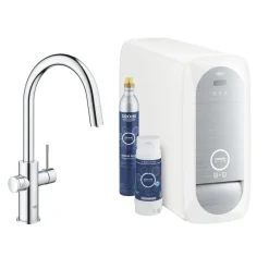 GROHE BLUE HOME ZESTAW START. Z BATERIĄ FILTRUJĄCĄ WODĘ I JEDNOSTK. CHŁODZĄCĄ, Z WYC. WYL. TYPU C..  31541DC0