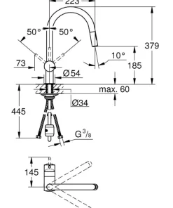Grohe Vento Stal Nierdzewna 30438Dc0