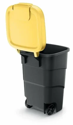 KEDEN KOSZ NA ŚMIECI WHEELER 110 L - ŻÓŁTY