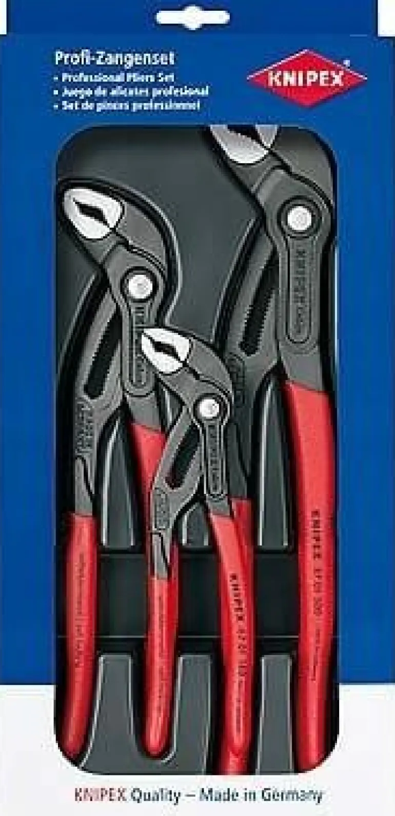KNIPEX ZESTAW SZCZYPIEC COBRA 3szt 180/250/300mm