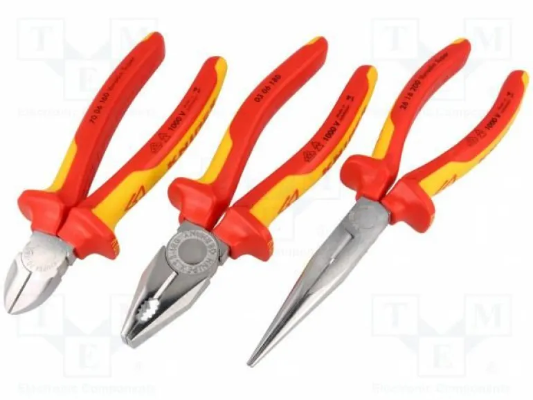 KNIPEX ZESTAW SZCZYPIEC IZOLOWANYCH 3szt