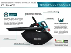 KÖNNER & SÖHNEN DMUCHAWA AKUMULATOROWA LBV-40V, BEZ AKUMULATORÓW I ŁADOWARKI