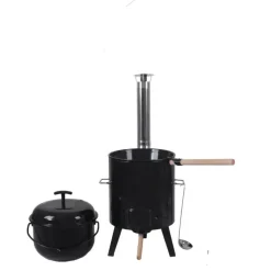 KOCIOŁEK MYŚLIWSKI Z PALENISKIEM, GARNEK RUSZT CHOCHLA