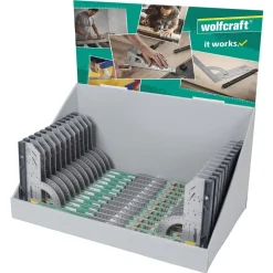 Kątownik uniwersalny 200 x 300 mm Wolfcraft, display 24 sztuki