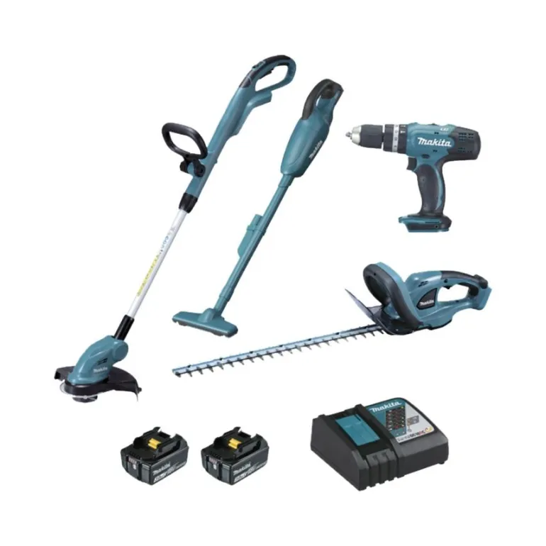 MAKITA WKRĘTARKA UDAROWA DHP453 + KOSA DUR181 +NOŻYCE DO ŻYWOPŁOTU DUH523 +ODKURZACZ DCL180 2x3,0Ah