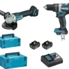 MAKITA ZESTAW 18V DLX2210TJ1 (DHP484Z+DGA506Z) 2x5,0Ah