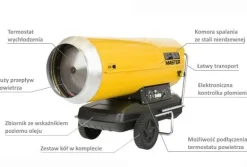 MASTER NAGRZEWNICA OLEJOWA B 230 BEZ ODPROWADZANIA SPALIN 65kW