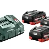 METABO ZESTAW AKUMULATORÓW 3 x 5.5Ah LIHD + ŁADOWARKA ASC 145