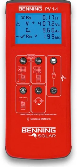 Miernik instalacji fotowoltaicznej BENNING PV 1-1 +