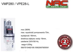 NAC POMPA MEMBRANOWA 280W VPE28-L