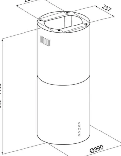 OKAP GLOBALO CYLINDRO ISOLA 39.7 LIGHT GOLD MAT