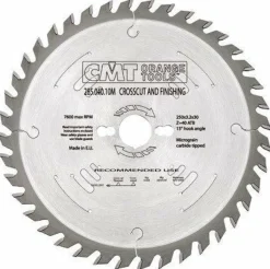 PIŁA UNIWERSALNA, DO CIĘCIA WZDŁUŻNEGO I POPRZECZNEGO HM D=250 F=30 Z=40N K=3,2/2,2