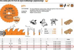 PIŁA UNIWERSALNA HM D=235 F=30 Z=36N K=2,4/1,6 ULTRACIENKA