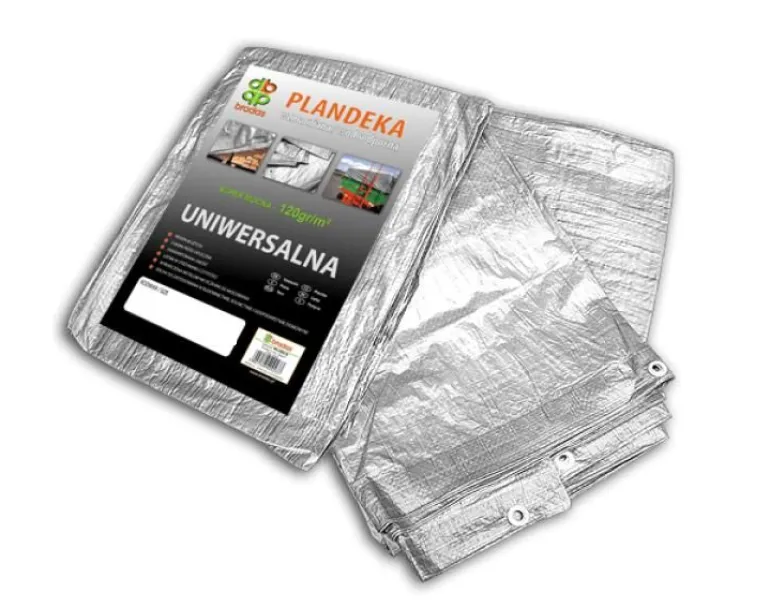 PLANDEKA SREBRNA 120g 8 x 12m BRADAS