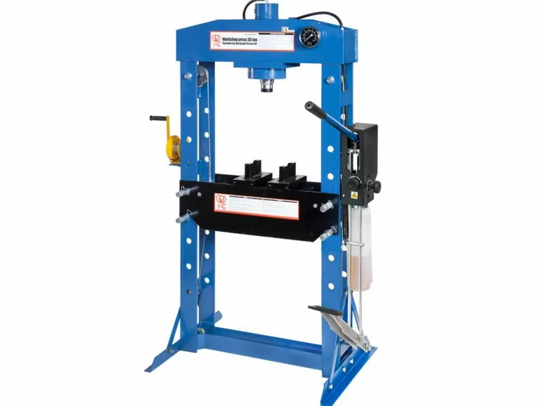 PRASA HYDRAULICZNA Z MANOMETREM 50T + PEDAŁ