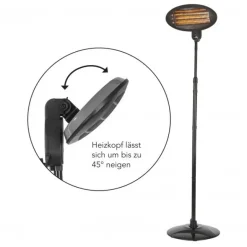 PROMIENNIK GRZEWCZY NA STOJAKU MAXXMEE CZARNY - 05100