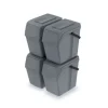 PROSPERPLAST KOSZE DO SEGRGACJI ŚMIECI KAMIENNY SZARY 4x25L SORTIBOX
