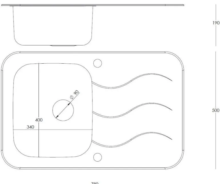 QUADRON Glen 211 HardQ komora stalowa PVD miedziana z białym blatem szklanym