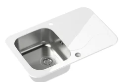 QUADRON Glen 211 HardQ komora stalowa z białym blatem szklanym