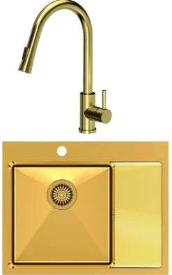 QUADRON RUSSEL 116 ZŁOTY HB7911PVDBSG1 + STEINER JULIA PVD złoty 3673503PVDG1