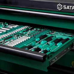 SATA WÓZEK WARSZTATOWY 7-SZUFLAD PRO ZIELONY 299cz.