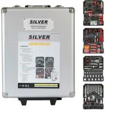 SILVER ZESTAW KLUCZY 419el. W WALIZCE NA KÓŁKACH