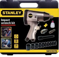 STANLEY KLUCZ UDAROWY PNEUMATYCZNY1/2" + NASADKI 10szt.