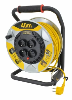 STANLEY PRZEDŁUŻACZ BĘBNOWY 40m 3x1,5mm 16A IP20