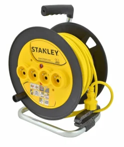 STANLEY PRZEDŁUŻACZ BĘBNOWY 40m 3x1,5mm 16A IP20 Z ZABEZPIECZENIEM PRZEPIĘCIOWYM