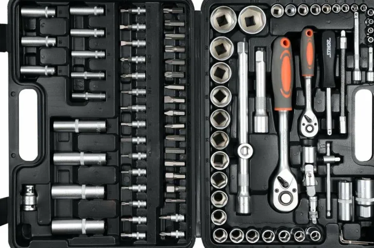 STHOR ZESTAW KLUCZY 94 ELEMENTÓW 1/2", 1/4 58687