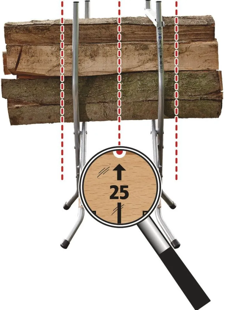 Stojak do cięcia drewna Wolfcraft - mały