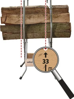 Stojak do cięcia drewna Wolfcraft - mały