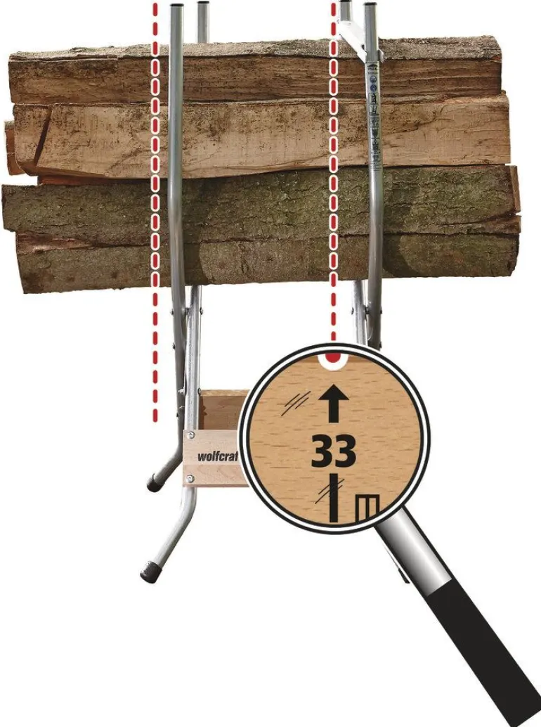 Stojak do cięcia drewna Wolfcraft - mały