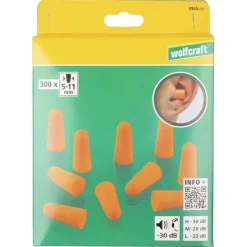 Stopery do uszu Wolfcraft - 36 db [300 sztuk]