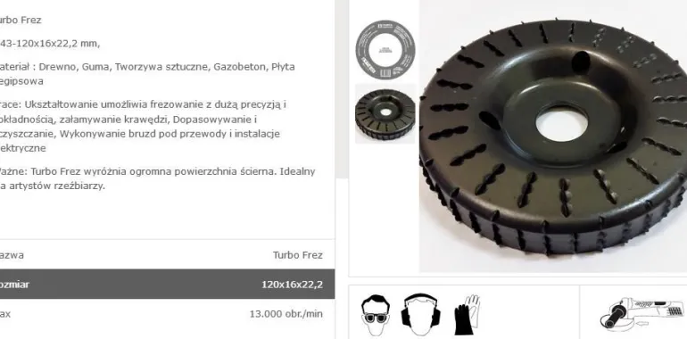 TARPOL FREZ TARNIKOWY 120/18mm T-43