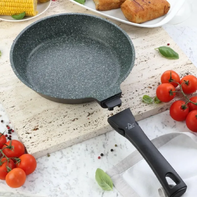 TIROSS PATELNIA GRANITOWA 24cm TS-1443 ODŁĄCZANA UCHWYT