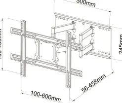Uchwyt do TV 40' - 80' cali do 60 KG Podwójne ramię Uchylny
