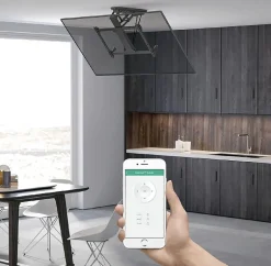 Uchwyt TV elektryczny sufitowy z Pilotem sterującym VESA max 600x400