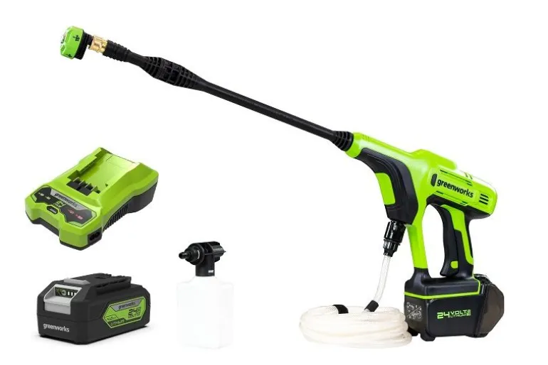 24V myjka ciśnieniowa Greenworks G24PWK4 zestaw ładowarka + aku 4Ah
