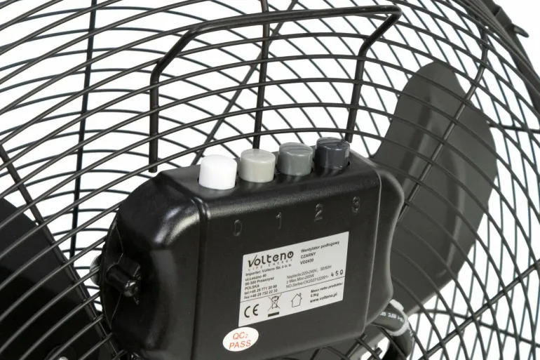 VOLTENO WENTYLATOR-CYRKULATOR PODŁOGOWY CZARNY 100W