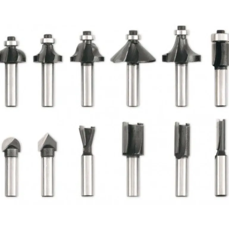 VOREL FREZY DO DREWNA KOMPLET 12szt. TRZPIEŃ 8mm 22550