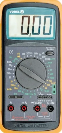 VOREL MIERNIK CYFROWY UNIWERSALNY + POMIAR TEMPERATURY 81784